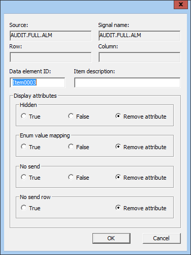Defining Signal Item Attributes